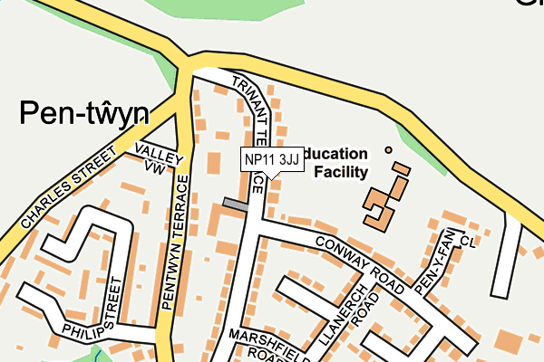 NP11 3JJ map - OS OpenMap – Local (Ordnance Survey) NP11 3JJ map - OS OpenMap – Local (Ordnance Survey)