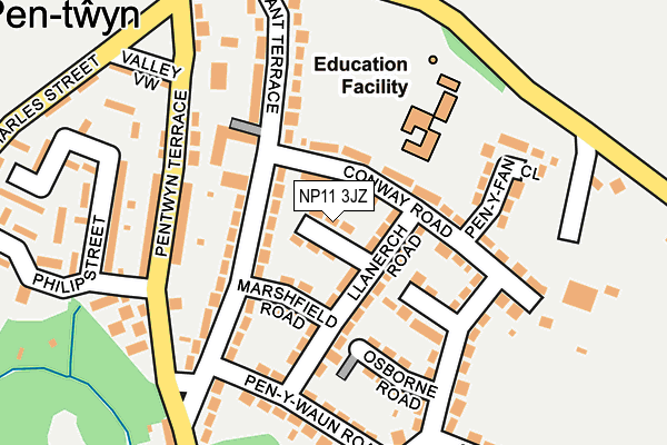 NP11 3JZ map - OS OpenMap – Local (Ordnance Survey) NP11 3JZ map - OS OpenMap – Local (Ordnance Survey)