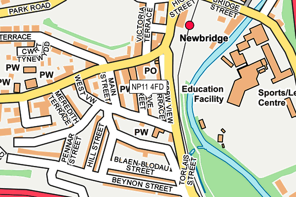 NP11 4FD map - OS OpenMap – Local (Ordnance Survey) NP11 4FD map - OS OpenMap – Local (Ordnance Survey)