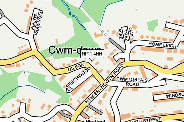 NP11 4NH map - OS OpenMap – Local (Ordnance Survey) NP11 4NH map - OS OpenMap – Local (Ordnance Survey)