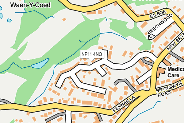 NP11 4NQ map - OS OpenMap – Local (Ordnance Survey) NP11 4NQ map - OS OpenMap – Local (Ordnance Survey)