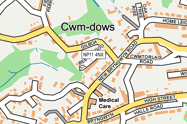 NP11 4NX map - OS OpenMap – Local (Ordnance Survey) NP11 4NX map - OS OpenMap – Local (Ordnance Survey)