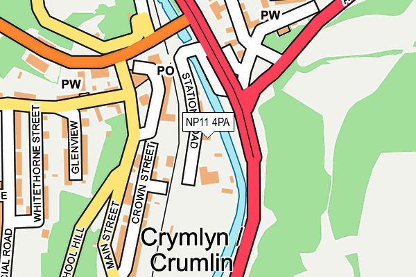 NP11 4PA map - OS OpenMap – Local (Ordnance Survey)