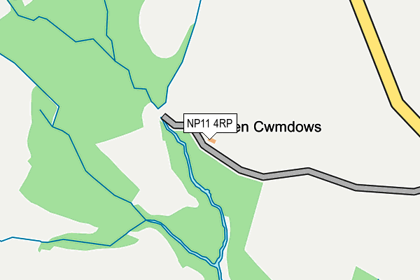 NP11 4RP map - OS OpenMap – Local (Ordnance Survey) NP11 4RP map - OS OpenMap – Local (Ordnance Survey)