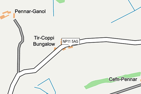 NP11 5AG map - OS OpenMap – Local (Ordnance Survey) NP11 5AG map - OS OpenMap – Local (Ordnance Survey)
