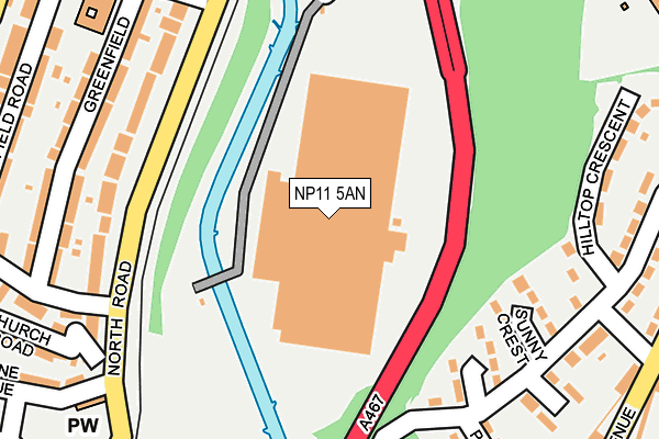 NP11 5AN map - OS OpenMap – Local (Ordnance Survey) NP11 5AN map - OS OpenMap – Local (Ordnance Survey)