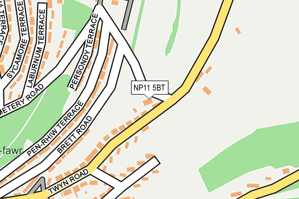 NP11 5BT map - OS OpenMap – Local (Ordnance Survey) NP11 5BT map - OS OpenMap – Local (Ordnance Survey)