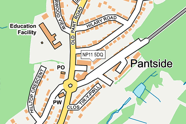 NP11 5DQ map - OS OpenMap – Local (Ordnance Survey) NP11 5DQ map - OS OpenMap – Local (Ordnance Survey)