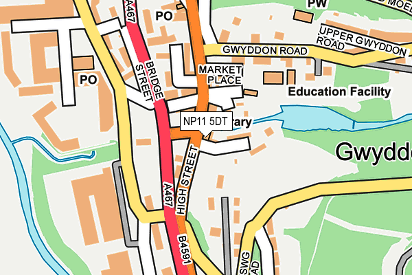 NP11 5DT map - OS OpenMap – Local (Ordnance Survey) NP11 5DT map - OS OpenMap – Local (Ordnance Survey)