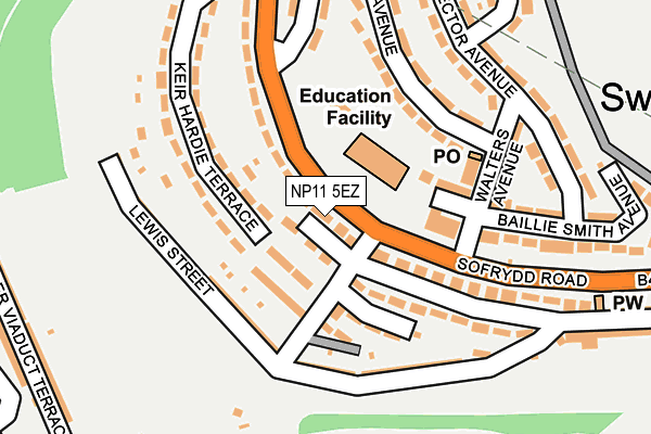 NP11 5EZ map - OS OpenMap – Local (Ordnance Survey) NP11 5EZ map - OS OpenMap – Local (Ordnance Survey)