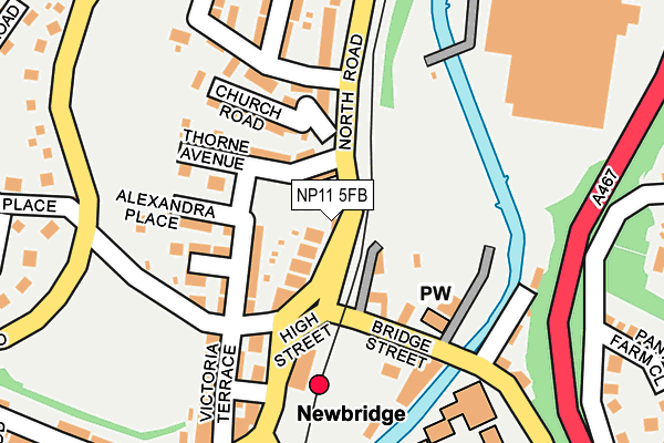 NP11 5FB map - OS OpenMap – Local (Ordnance Survey) NP11 5FB map - OS OpenMap – Local (Ordnance Survey)