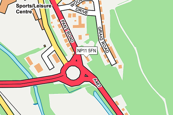 NP11 5FN map - OS OpenMap – Local (Ordnance Survey) NP11 5FN map - OS OpenMap – Local (Ordnance Survey)