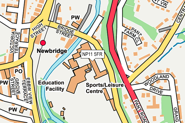 NP11 5FR map - OS OpenMap – Local (Ordnance Survey) NP11 5FR map - OS OpenMap – Local (Ordnance Survey)