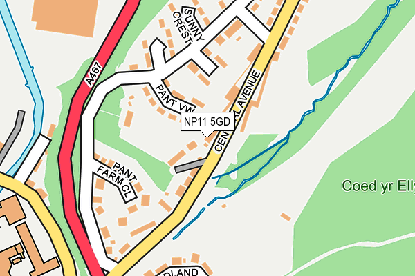 NP11 5GD map - OS OpenMap – Local (Ordnance Survey) NP11 5GD map - OS OpenMap – Local (Ordnance Survey)