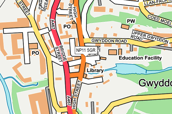 NP11 5GR map - OS OpenMap – Local (Ordnance Survey) NP11 5GR map - OS OpenMap – Local (Ordnance Survey)