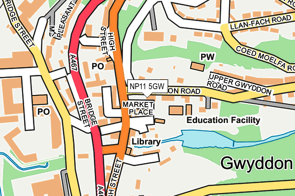 NP11 5GW map - OS OpenMap – Local (Ordnance Survey) NP11 5GW map - OS OpenMap – Local (Ordnance Survey)
