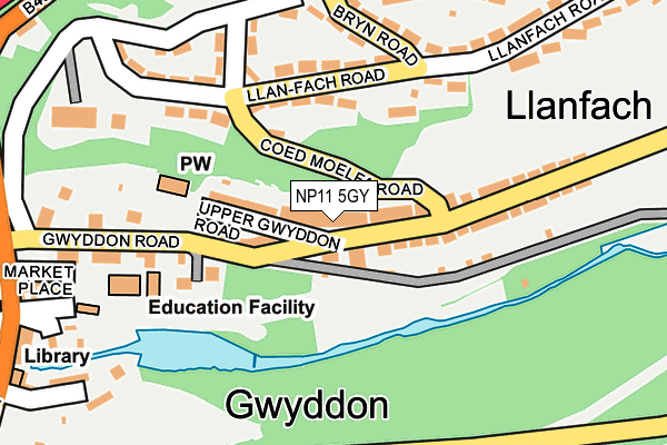 NP11 5GY map - OS OpenMap – Local (Ordnance Survey) NP11 5GY map - OS OpenMap – Local (Ordnance Survey)