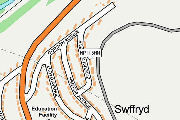 NP11 5HN map - OS OpenMap – Local (Ordnance Survey)