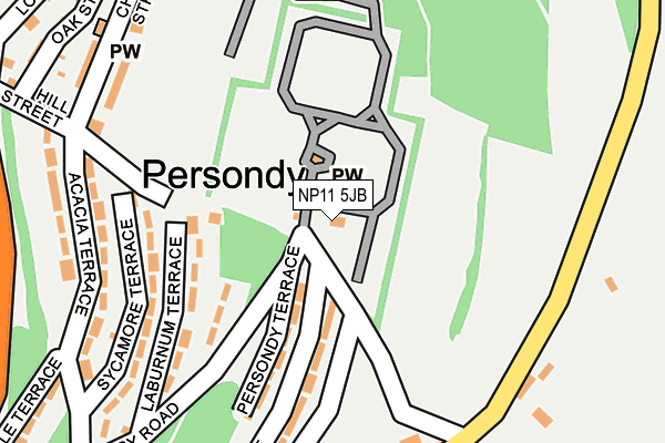 NP11 5JB map - OS OpenMap – Local (Ordnance Survey) NP11 5JB map - OS OpenMap – Local (Ordnance Survey)