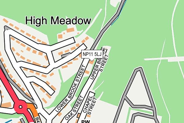 NP11 5LJ map - OS OpenMap – Local (Ordnance Survey) NP11 5LJ map - OS OpenMap – Local (Ordnance Survey)