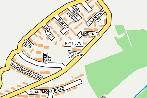 NP11 5LW map - OS OpenMap – Local (Ordnance Survey) NP11 5LW map - OS OpenMap – Local (Ordnance Survey)
