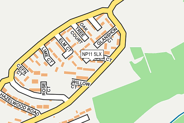 NP11 5LX map - OS OpenMap – Local (Ordnance Survey)