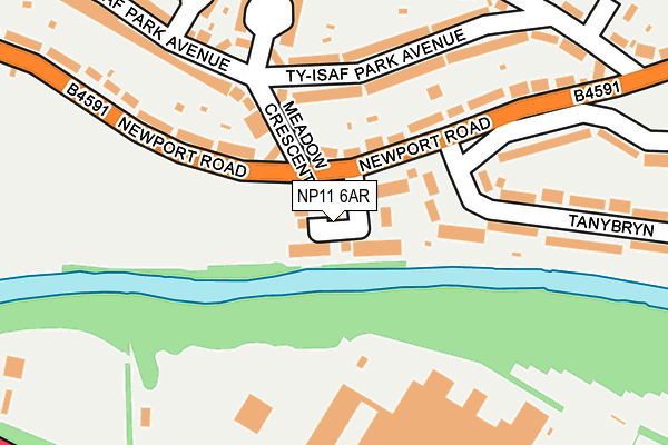 NP11 6AR map - OS OpenMap – Local (Ordnance Survey) NP11 6AR map - OS OpenMap – Local (Ordnance Survey)