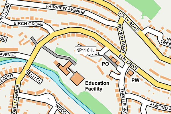 NP11 6HL map - OS OpenMap – Local (Ordnance Survey)