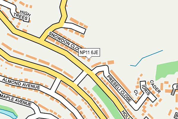 NP11 6JE map - OS OpenMap – Local (Ordnance Survey) NP11 6JE map - OS OpenMap – Local (Ordnance Survey)
