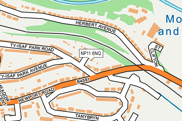 NP11 6NQ map - OS OpenMap – Local (Ordnance Survey) NP11 6NQ map - OS OpenMap – Local (Ordnance Survey)