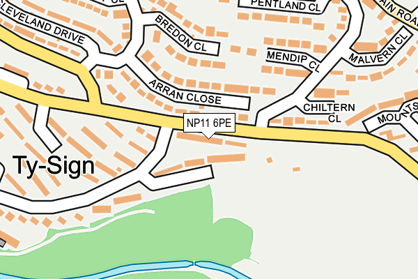 NP11 6PE map - OS OpenMap – Local (Ordnance Survey) NP11 6PE map - OS OpenMap – Local (Ordnance Survey)