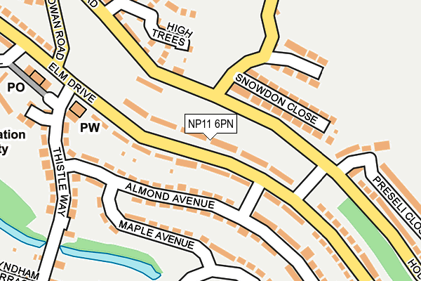 NP11 6PN map - OS OpenMap – Local (Ordnance Survey) NP11 6PN map - OS OpenMap – Local (Ordnance Survey)