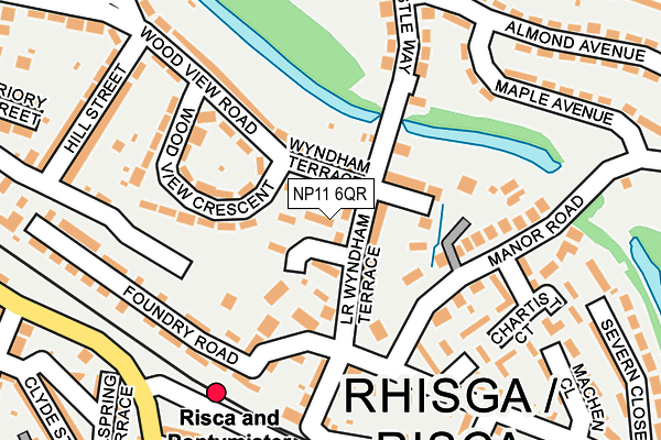 NP11 6QR map - OS OpenMap – Local (Ordnance Survey) NP11 6QR map - OS OpenMap – Local (Ordnance Survey)
