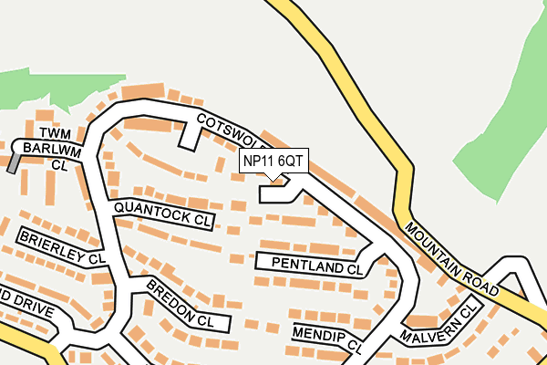 NP11 6QT map - OS OpenMap – Local (Ordnance Survey) NP11 6QT map - OS OpenMap – Local (Ordnance Survey)