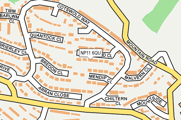 NP11 6QU map - OS OpenMap – Local (Ordnance Survey) NP11 6QU map - OS OpenMap – Local (Ordnance Survey)