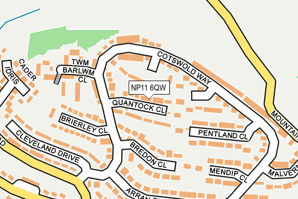 NP11 6QW map - OS OpenMap – Local (Ordnance Survey) NP11 6QW map - OS OpenMap – Local (Ordnance Survey)