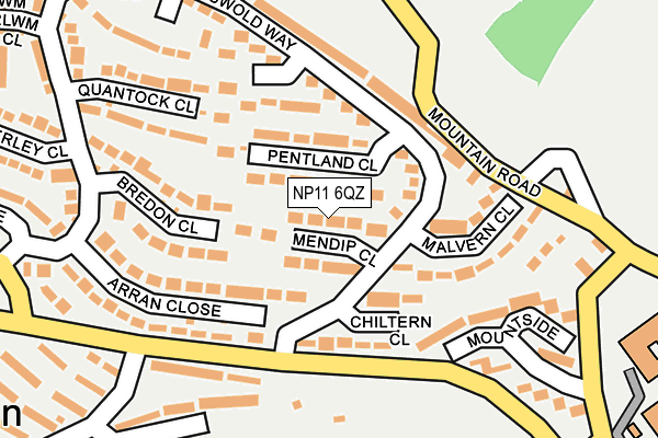 NP11 6QZ map - OS OpenMap – Local (Ordnance Survey) NP11 6QZ map - OS OpenMap – Local (Ordnance Survey)