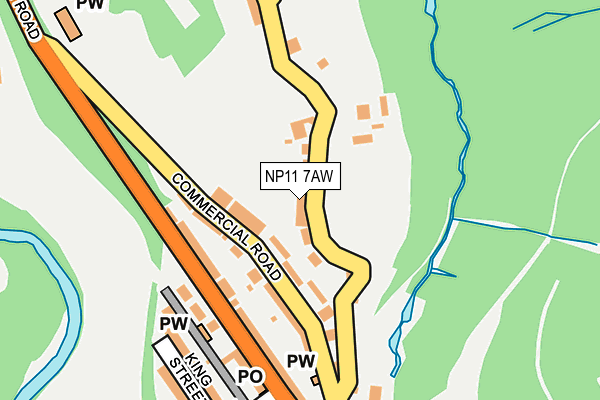 NP11 7AW map - OS OpenMap – Local (Ordnance Survey) NP11 7AW map - OS OpenMap – Local (Ordnance Survey)