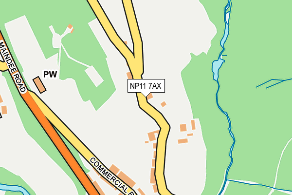 NP11 7AX map - OS OpenMap – Local (Ordnance Survey) NP11 7AX map - OS OpenMap – Local (Ordnance Survey)