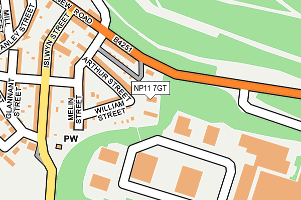 NP11 7GT map - OS OpenMap – Local (Ordnance Survey) NP11 7GT map - OS OpenMap – Local (Ordnance Survey)