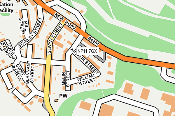 NP11 7GX map - OS OpenMap – Local (Ordnance Survey) NP11 7GX map - OS OpenMap – Local (Ordnance Survey)