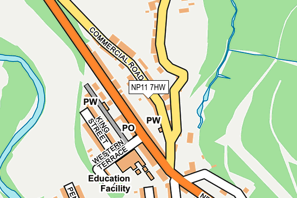NP11 7HW map - OS OpenMap – Local (Ordnance Survey) NP11 7HW map - OS OpenMap – Local (Ordnance Survey)