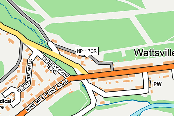 NP11 7QR map - OS OpenMap – Local (Ordnance Survey) NP11 7QR map - OS OpenMap – Local (Ordnance Survey)