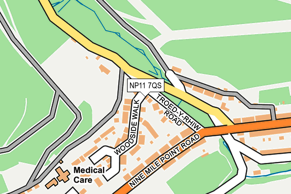 NP11 7QS map - OS OpenMap – Local (Ordnance Survey) NP11 7QS map - OS OpenMap – Local (Ordnance Survey)