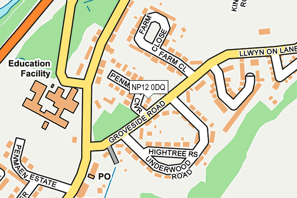 NP12 0DQ map - OS OpenMap – Local (Ordnance Survey) NP12 0DQ map - OS OpenMap – Local (Ordnance Survey)