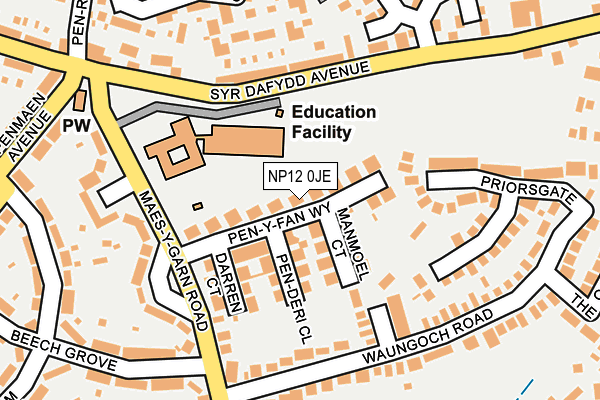 NP12 0JE map - OS OpenMap – Local (Ordnance Survey) NP12 0JE map - OS OpenMap – Local (Ordnance Survey)