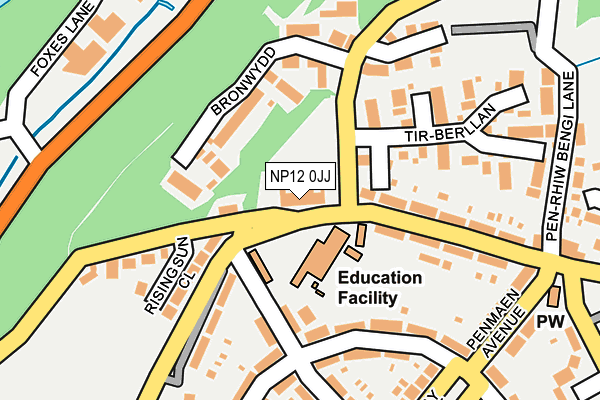 NP12 0JJ map - OS OpenMap – Local (Ordnance Survey) NP12 0JJ map - OS OpenMap – Local (Ordnance Survey)