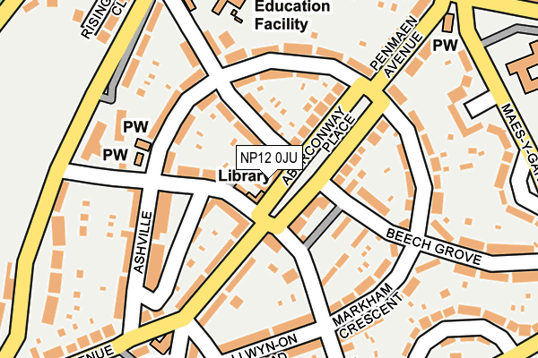 NP12 0JU map - OS OpenMap – Local (Ordnance Survey) NP12 0JU map - OS OpenMap – Local (Ordnance Survey)