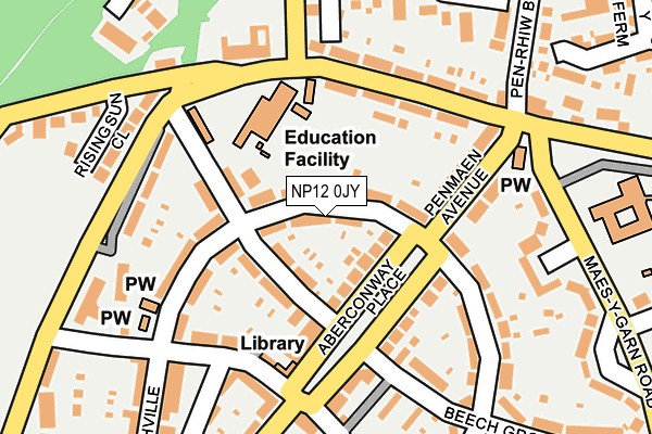 NP12 0JY map - OS OpenMap – Local (Ordnance Survey) NP12 0JY map - OS OpenMap – Local (Ordnance Survey)