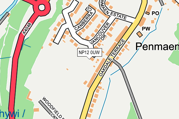 NP12 0UW map - OS OpenMap – Local (Ordnance Survey) NP12 0UW map - OS OpenMap – Local (Ordnance Survey)
